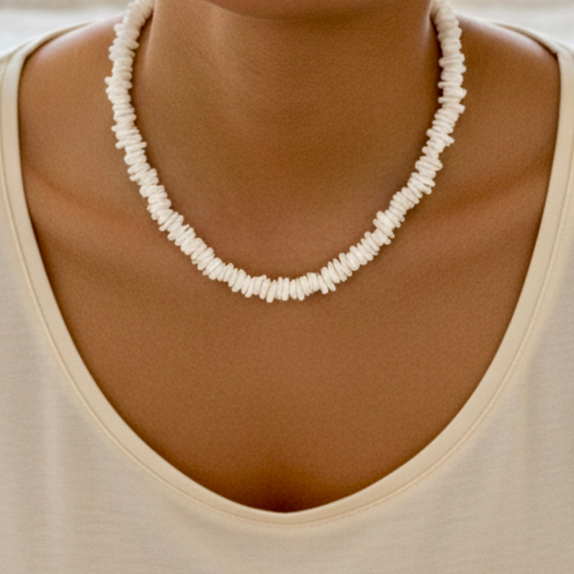 16 inch Puka Shell Necklace